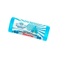 Мешки для мусора 60 л, голубые, в рулоне 20 шт., ПНД, 7 мкм, 680х580 мм, Королевство Чистоты, МК3988 (ПЭКЧ-60-20г) в Энгельсе Мешки для мусора 60 л, голубые, в рулоне 20 шт., ПНД, 7 мкм, 680х580 мм, Королевство Чистоты, МК3988 (ПЭКЧ-60-20г) в Энгельсе