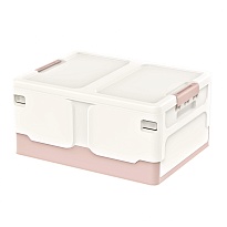 Ящик пластиковый складной белый, дно розовое, 480х360х240 мм в Энгельсе