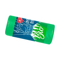 Мешки для мусора 50 л, биоразлагаемые, зеленые, в рулоне 20 шт., ПНД, 9 мкм, 640х540 мм, БИО, МБ2134 (МНБ 50-20ж) в Энгельсе