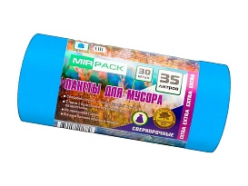 Мешки для мусора 35 л, ароматизированные, синие, в рулоне 30 шт., ПНД, 12 мкм, 640х500 мм, EXTRA, 3530661 в Энгельсе