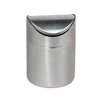 Урна для мусора 1,2 л настольная, с качающейся крышкой, нержавеющая сталь, матовая в Энгельсе Урна для мусора 1,2 л настольная, с качающейся крышкой, нержавеющая сталь, матовая в Энгельсе