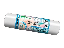 Мешки для мусора 360 л, белые, в рулоне 10 шт., ПВД 65 мкм, 1400х1000 мм, PREMIUM+, 3601015302 в Энгельсе