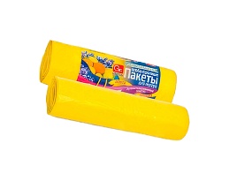 Мешки для мусора 35 л, ароматизированные, Лимон, желтые, в рулоне 10 шт., ПНД, 12 мкм, 560х530 мм, GRIFON Aroma, 101-080 Li в Энгельсе