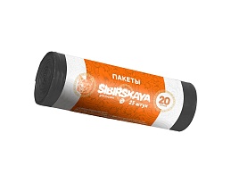 Мешки для мусора 20 л, черные, в рулоне 25 шт., ПНД, 6 мкм, 420х450 мм, SIBIRSKAYA, 101-001 S в Энгельсе