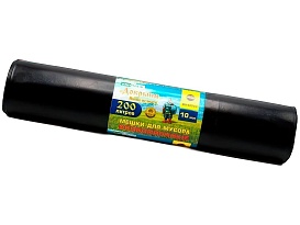 Мешки для мусора 200 л, ароматизированные, черные, в рулоне 10 шт., ПВД, 100 мкм, 1200х800 мм, Добрыня, Dob20010black в Энгельсе Мешки для мусора 200 л, ароматизированные, черные, в рулоне 10 шт., ПВД, 100 мкм, 1200х800 мм, Добрыня, Dob20010black в Энгельсе