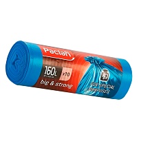 Мешки для мусора 160 л, синие, в рулоне 10 шт., ПВД, 21 мкм, 1200х870 мм, PACLAN Big&Strong, 604075 в Энгельсе Мешки для мусора 160 л, синие, в рулоне 10 шт., ПВД, 21 мкм, 1200х870 мм, PACLAN Big&Strong, 604075 в Энгельсе