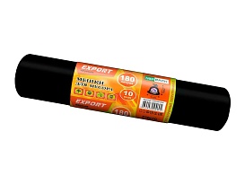 Мешки для мусора 180 л, ароматизированные, черные, в рулоне 10 шт., ПВД, 80 мкм, 1100х930 мм, EXPORT, exp18010142 в Энгельсе
