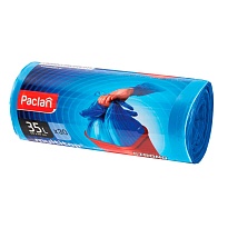 Мешки для мусора 35 л, с ушками, синие, в рулоне 30 шт., ПНД, 10,5 мкм, 640х500 мм, PACLAN Multitop, 600819 в Энгельсе