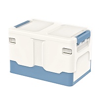 Ящик пластиковый складной белый, дно синее, 370х240х240 мм в Энгельсе