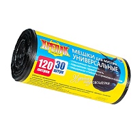 Мешки для мусора 120 л, черные, в рулоне 30 шт., ПНД, 15 мкм, 1100х700 мм, Крепак, 4607075710122 в Энгельсе Мешки для мусора 120 л, черные, в рулоне 30 шт., ПНД, 15 мкм, 1100х700 мм, Крепак, 4607075710122 в Энгельсе