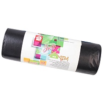 Мешки для мусора 220 л, черные, в рулоне 10 шт., ПВД, 29 мкм, 1100х830 мм, Концепция Быта ЭкоДом, 604924 в Энгельсе