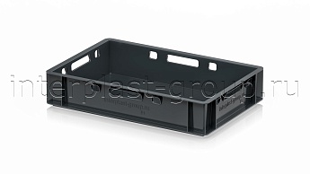 Ящик для мяса и колбасных изделий Е-1 темно-серый в Энгельсе Ящик для мяса и колбасных изделий Е-1 темно-серый в Энгельсе