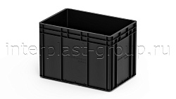 Евроконтейнер закрытые ручки/усиленное дно 600х400х420 черный