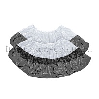 Бахилы бело-черные 1000 шт (500 пар), 48 мкм, двойная подошва, с одной резинкой, Эконом+ в Энгельсе