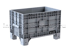 Контейнер iBox сплошной на ножках с краном серый в Энгельсе Контейнер iBox сплошной на ножках с краном серый в Энгельсе