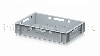 Ящик для мяса и колбасных изделий Е-1 серый в Энгельсе Ящик для мяса и колбасных изделий Е-1 серый в Энгельсе